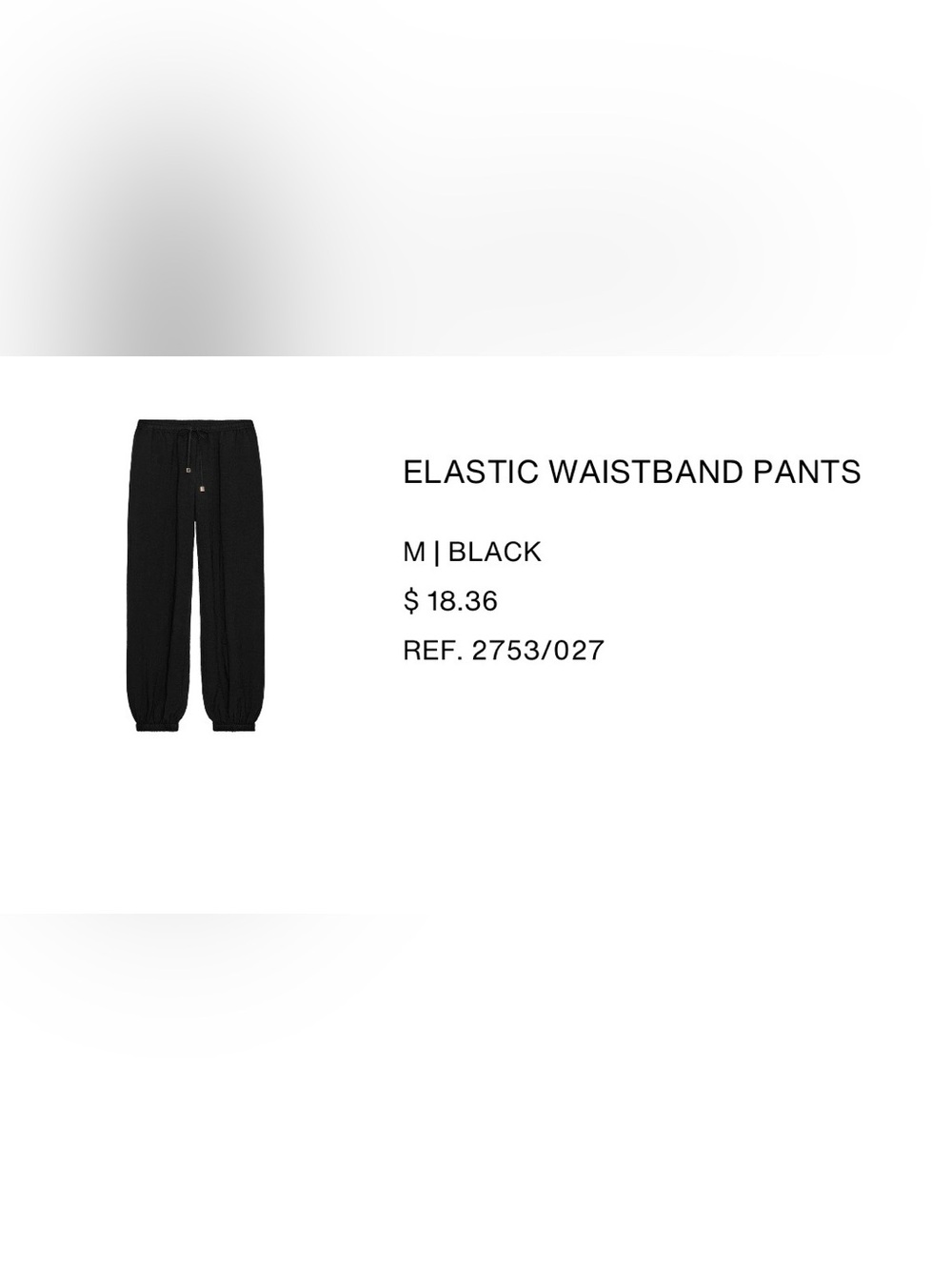 NWT ZARA Elastic Waistband Wearable Pants